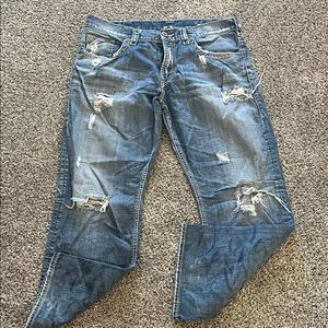 Silver Jeans Distressed Blue Men Jeans